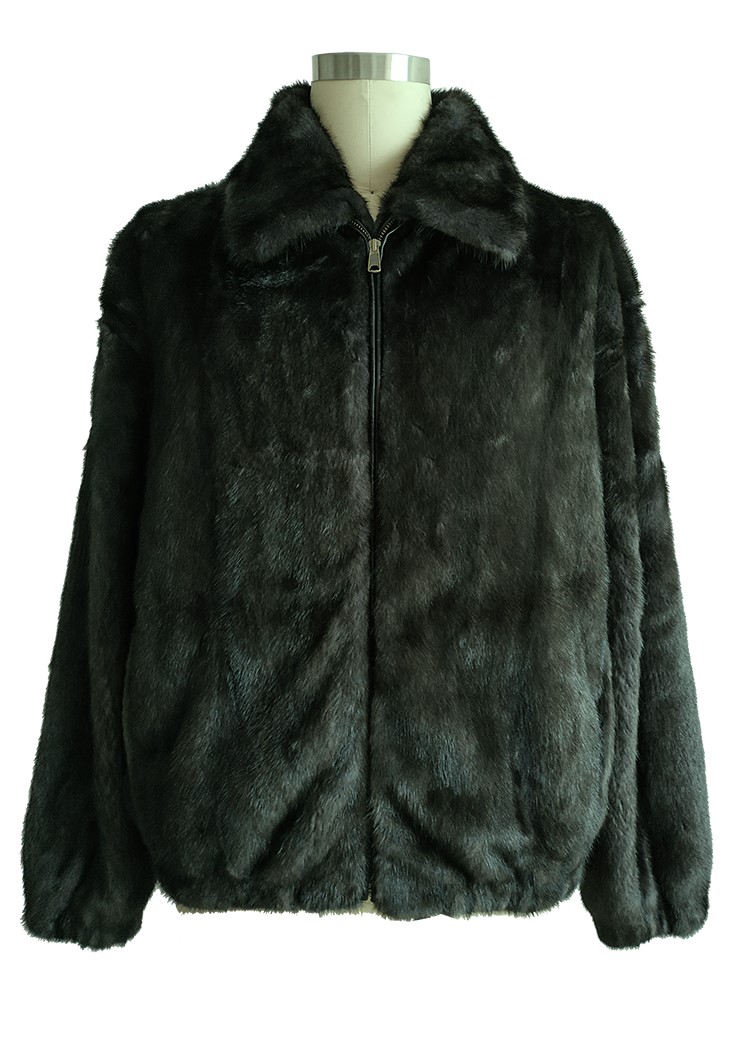 Winter Fur Green Genuine Mink Full Skin Jacket M59RO1GN.